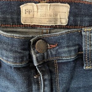 Free People High Rise Dark Wash Skinny Jeans